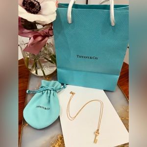 Tiffany’s 18K Rose Gold Mini Key Pendant Necklace - Like New